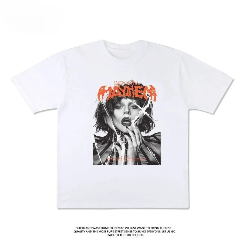 

LADY GAGA's Singapore Concert - MAYHEM Gaga's Peripheral Short-sleeved T-shirts for Men and Women in Summer