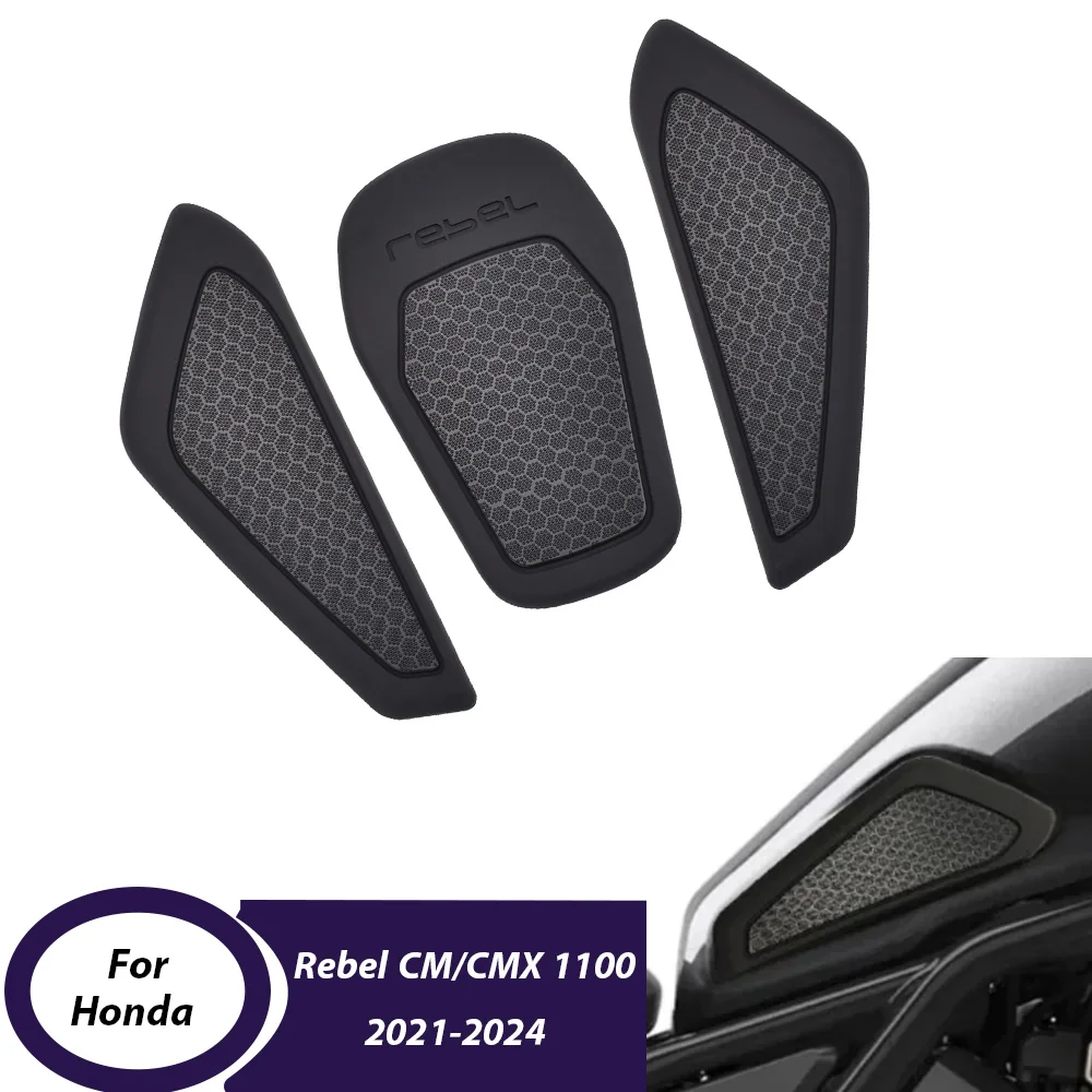 

Motorcycle Fuel Tank Pads Sticker Side Gas Knee Grip Protector Traction Decals For Honda Rebel CM CMX 1100 2021-2025 Accessories