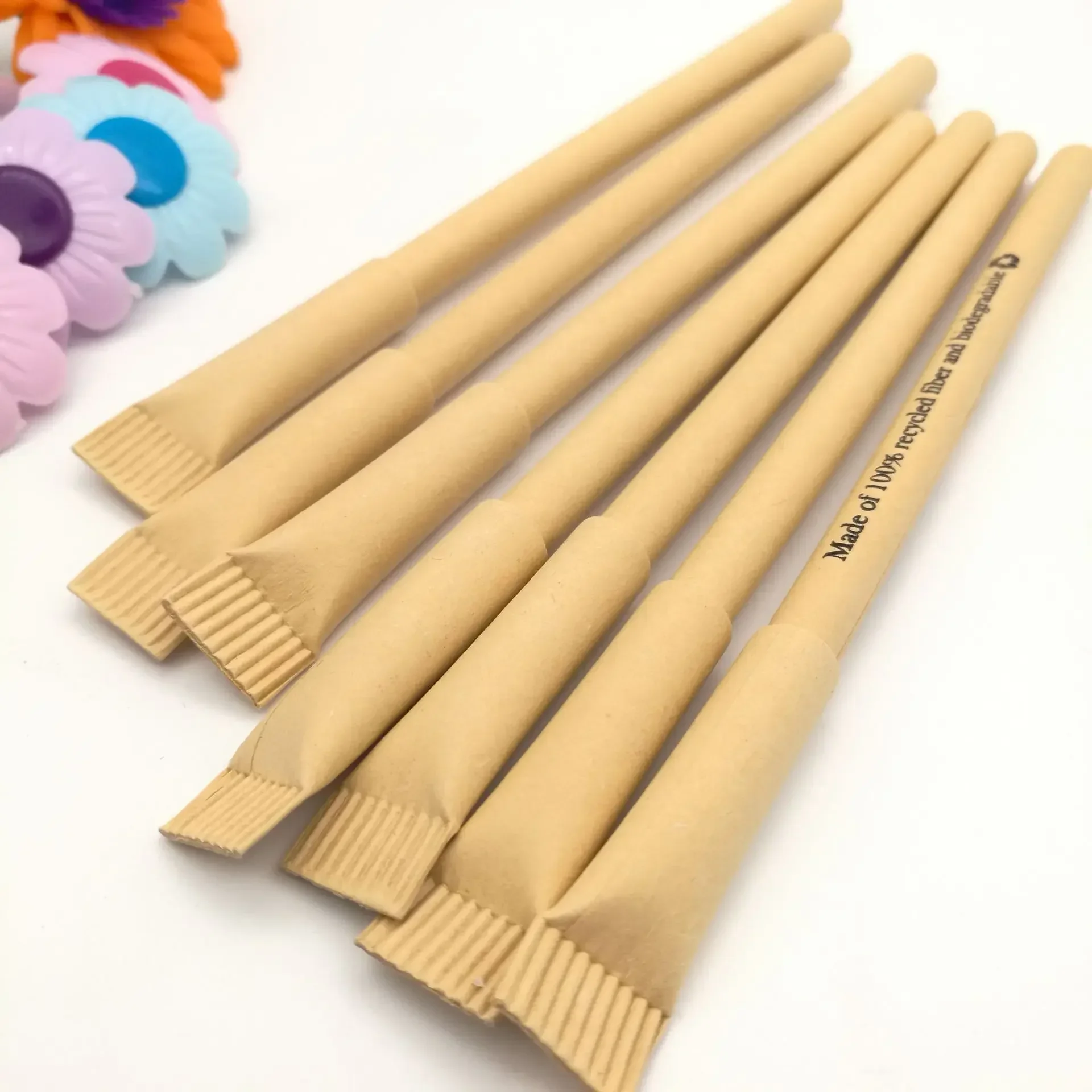 Lot 50pcs Slim Eco Paper Ball Pen,Environmental Friendly,Fair Advertise Ballpoint