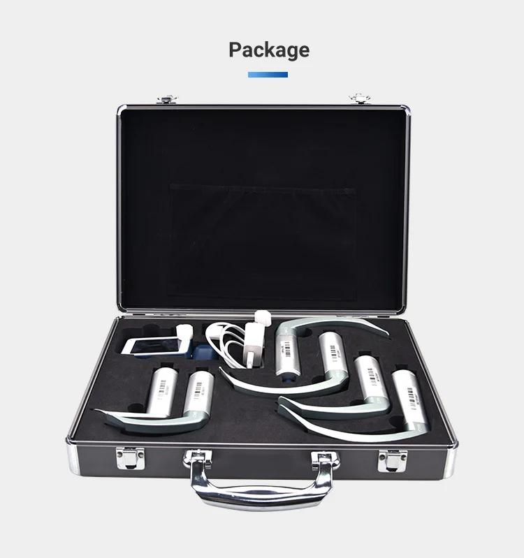 Besdata Ent Endoscope Equipment Hospital Low Price High Quality Handled Reusable Video Laryngoscope Kit for Pediatric Intubation