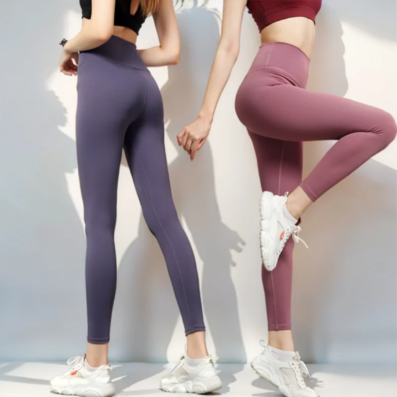 

Gym Leggings Woman Cartoon Comfortably Utility A-Line Plush-Lined Anti-Pilling European-Style Wine-Red Large-Sized Body-Building
