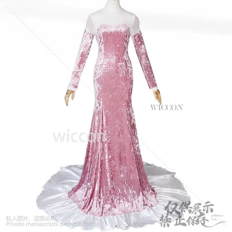 أنيمي الغريبة المرحلة الوردي المخملية حاكم قلبي كوس R5 أنيمي ميزي فستان سهرة لوليتا الباروكات زي عالي الجودة مخصص