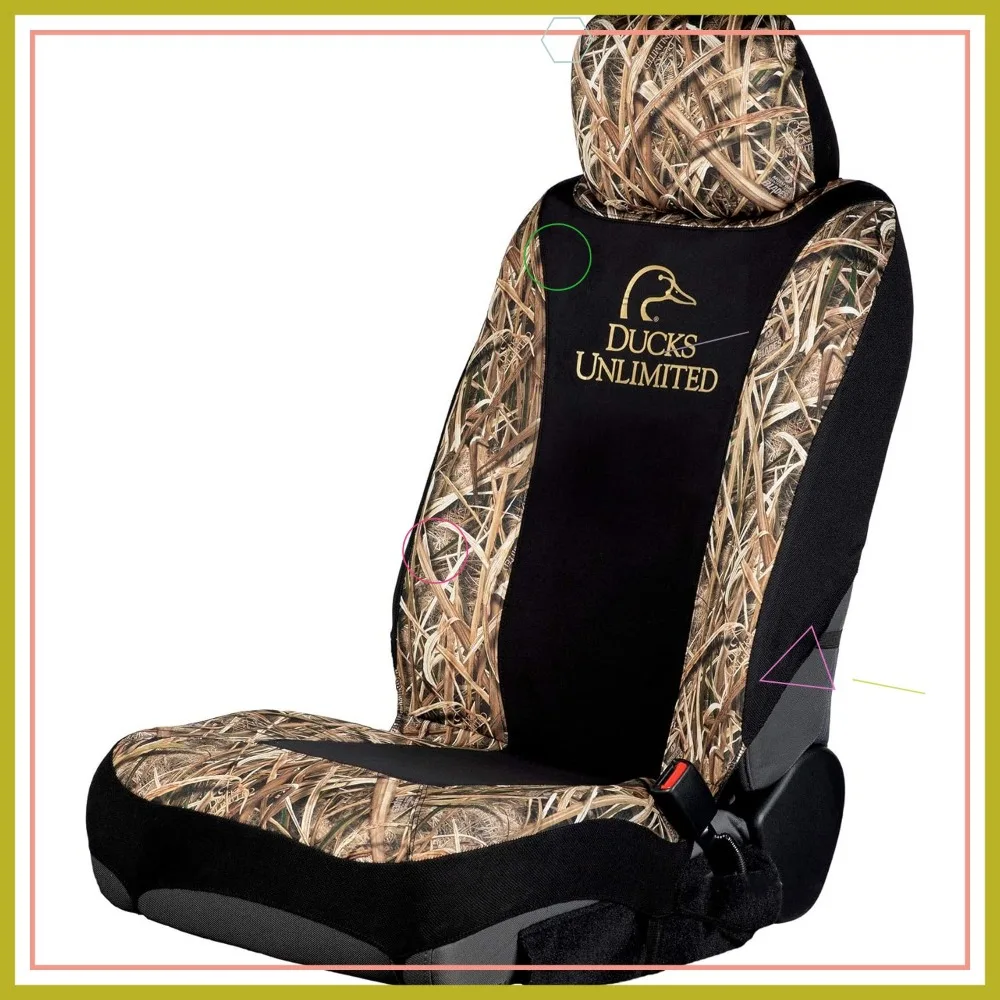 

Easy Install Low Back Seat Covers for Car, Truck, SUV - Water Resistant & Airbag Safe