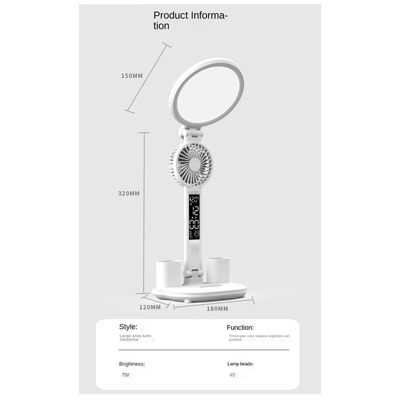 N99R-LED-Clock-Table-Lamp-USB-Chargeable-Dimmable-Desk-Lamp-4960-Mah-Fan-Light-Foldable-Eye-Protection-Reading-Night-Light