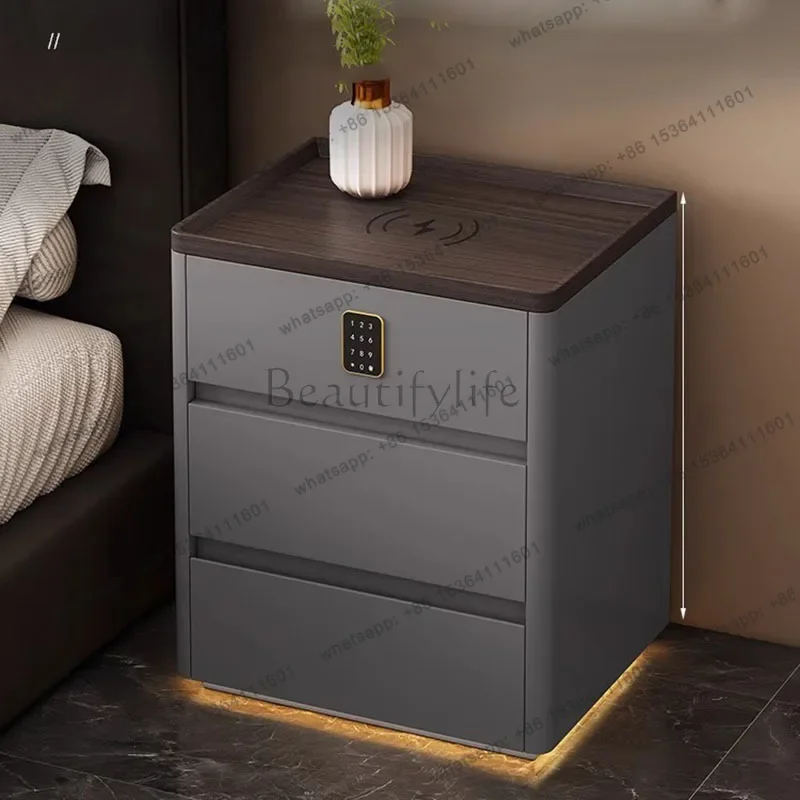 Mesa de Cabeceira Moderna FG40 com Gavetas Móveis para Café, Organizador de Armazenamento Luxuoso, Mesa de Noite Estilosa, Mobiliário de Hotel