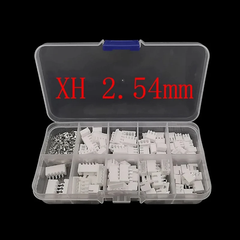 230Pcs/Box JST PH2.0 XH2.54 2/3/4/5Pin Wire Connector Plastic Shell Male Plug Female Socket + Terminal Pin Header PH XH Kits