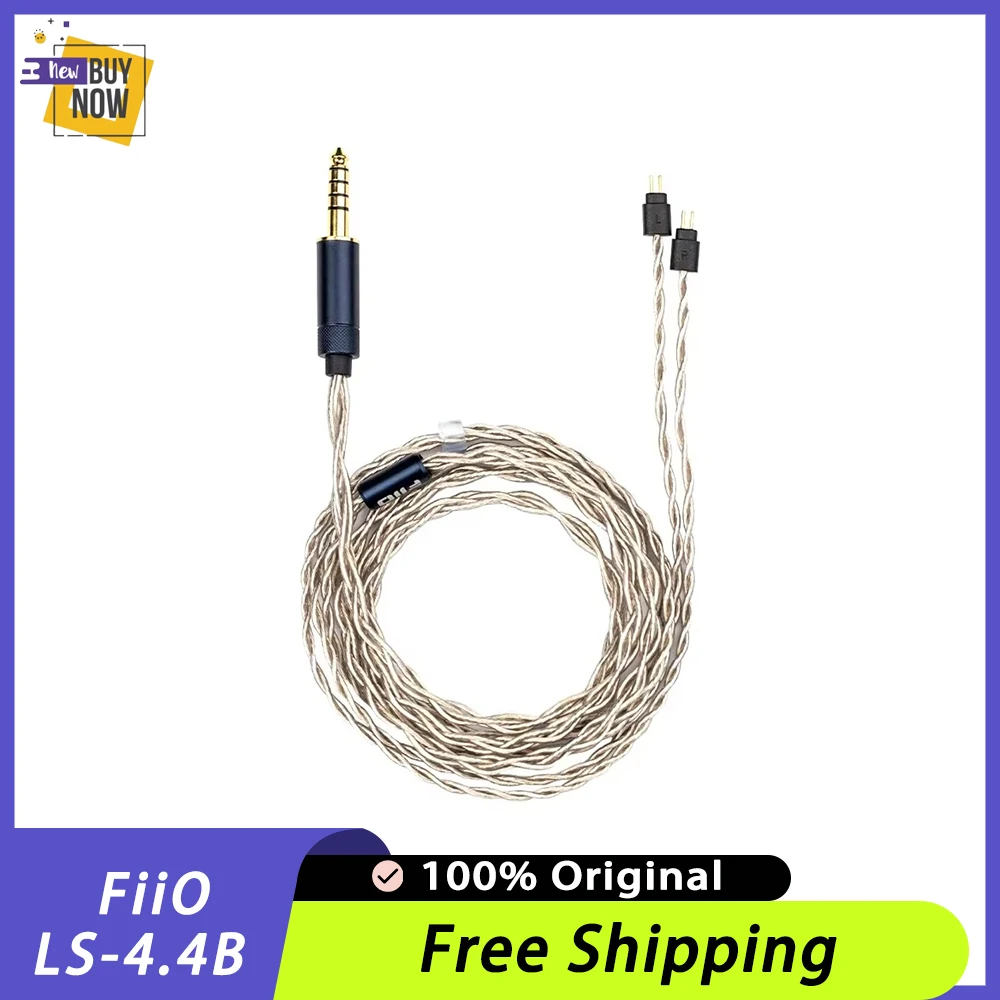 

FiiO LS-4.4B Silvering Earphone Cable 0.78mm 2Pin Revolution Adapter with 4.4mm Balance Earphone Upgrade Cable for FiiO FF1/FF3S