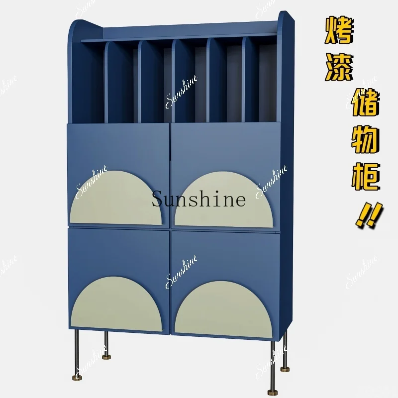 

Italian minimalist paint side cabinet entrance cabinet FT