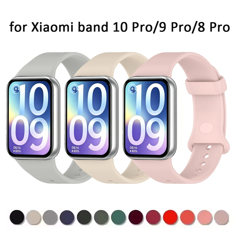Für Xiaomi Band 10 Pro/9 Pro/8 Pro Smartwatch-Armbänder: Silikon-Ersatzarmband für Redmi Watch 4/5/6