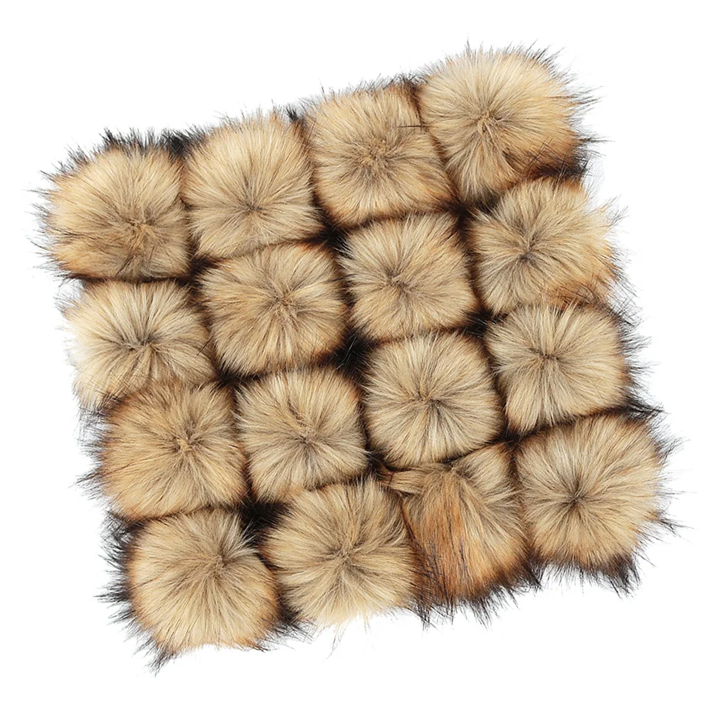 

16pcs Ball For Diy Hat Clothes Decor 8Cm Bottom Diameter Elastic Rope Cute Pompoms Craft Supplies Clothing Ball Accessories