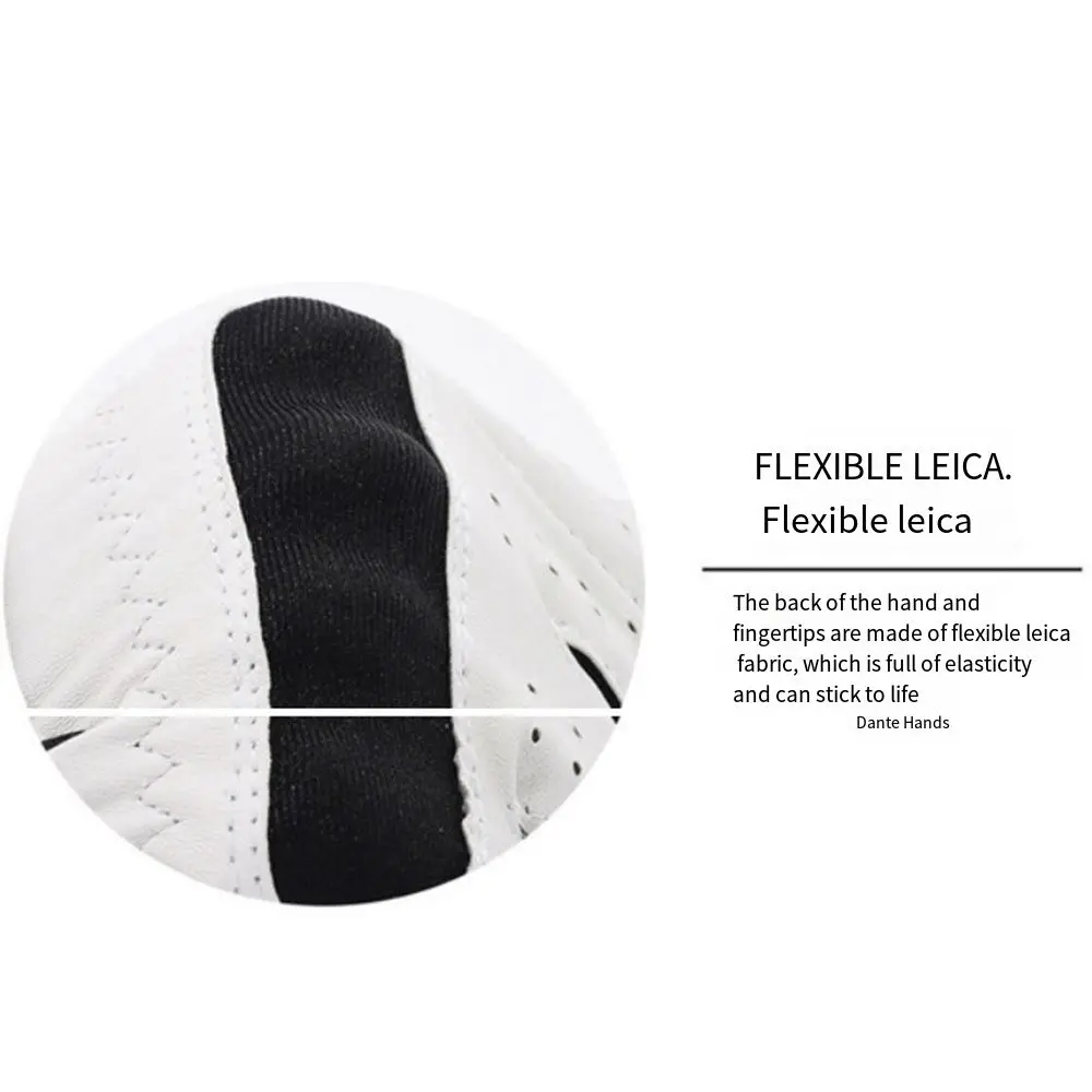 

Мужские спортивные перчатки для гольфа из овчины, белые дышащие кожаные перчатки для гольфа с максимальной ручкой, аксессуары для гольфа для одной левой руки, игроки в гольф