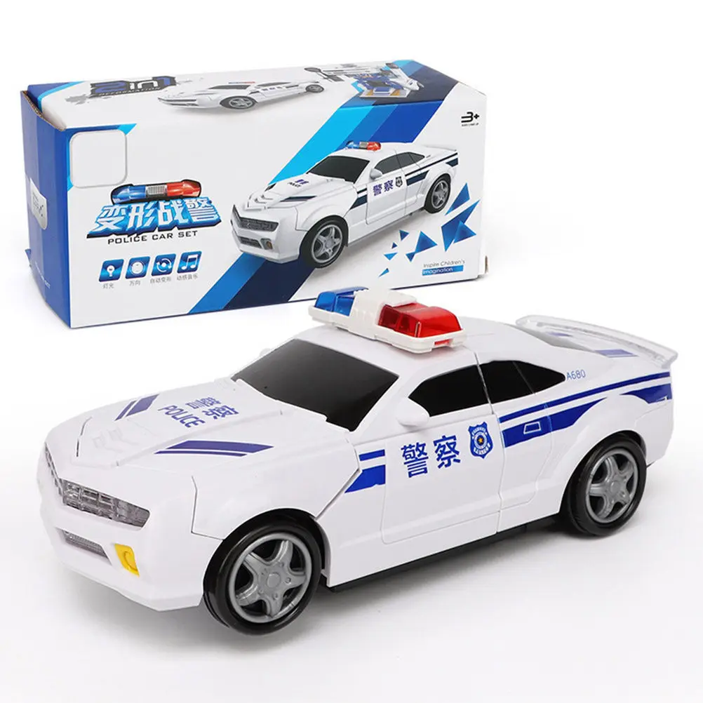 

1 шт. Имитационная полицейская машина с электрическими световыми эффектами, игрушка для ролевых игр, подарок для детей, коллекционная модель, украшение, детская полицейская машина