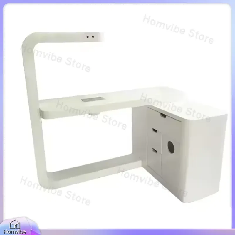Modern Luxury Nail Art Table with LED Light for Beauty Salon Nail Technician Desk Nail Station Table with Adjustable