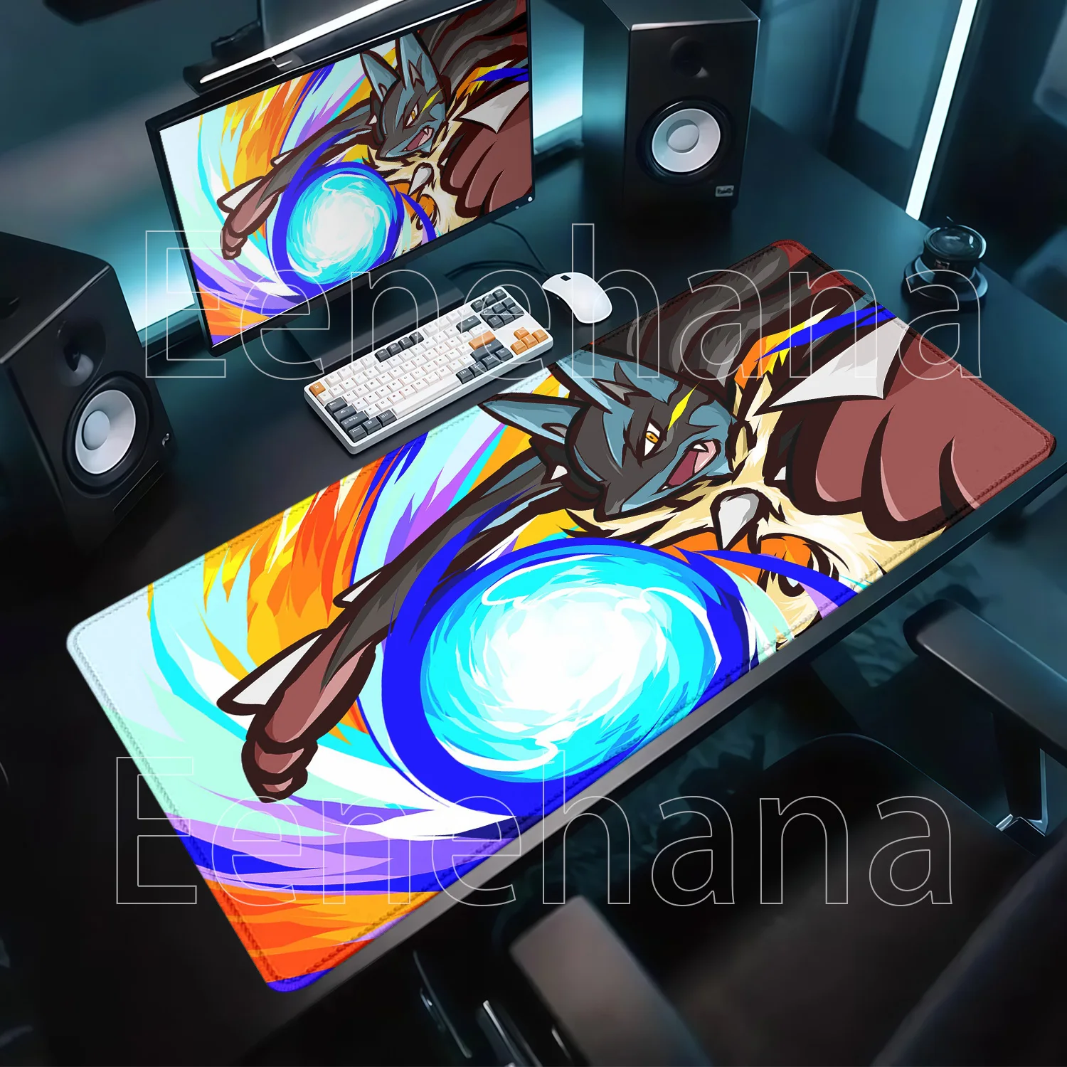 Gaming Pokemon Mouse Pad HD Printing Kawaii PC Anime Keyboard Overlock Speed Mousepad Office Accessories Non-slip Base Desk Mat