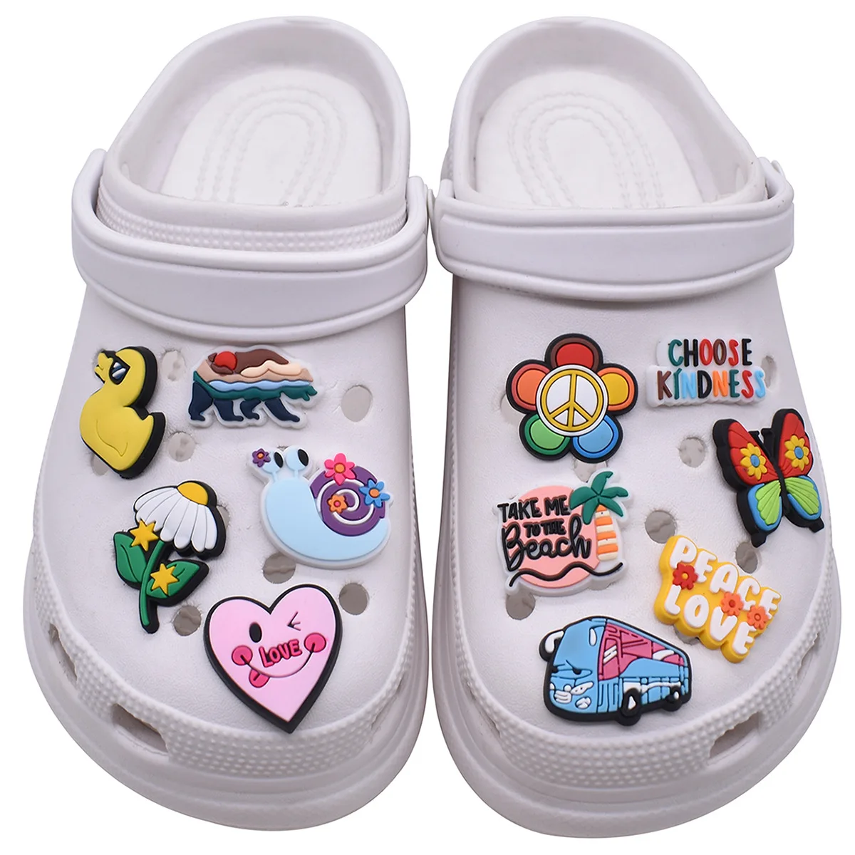 Schuh-Anhänger: Enten, Krabben & Sommer-Design - usage example