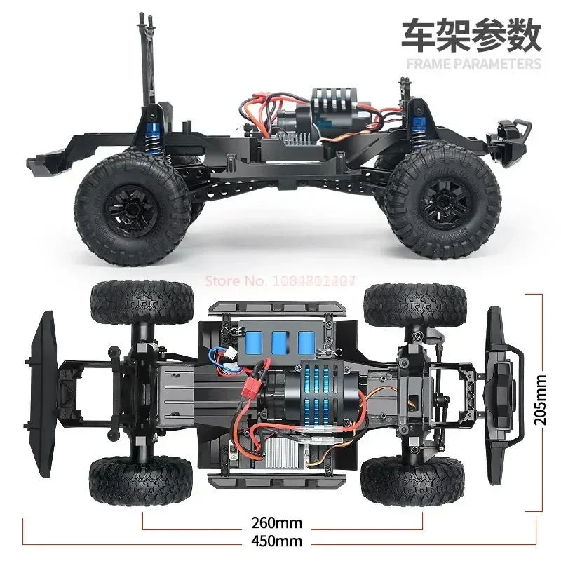 Camion d'escalade tout-terrain à quatre roues motrices pour enfants, 15 km/h, 2.4g, simulation 4 roues motrices, 1:10, voiture RC, Hb, Zp1005, 1007, injuste, cadeau jouet