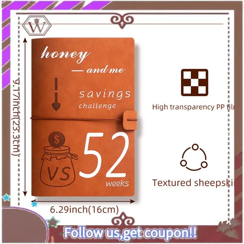 ABBG-52 أسبوع الميزانية الموثق مخطط المغلفات النقدية لتحدي الزوجين لتوفير المال النقدية الودائع المنظم تقليد