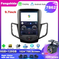 Android 13 9.7 '' For Ford Fiesta MK7 2009 - 2016 Car Video Player Navigation Multimedia Automotiva Wireless Car play 5G BT