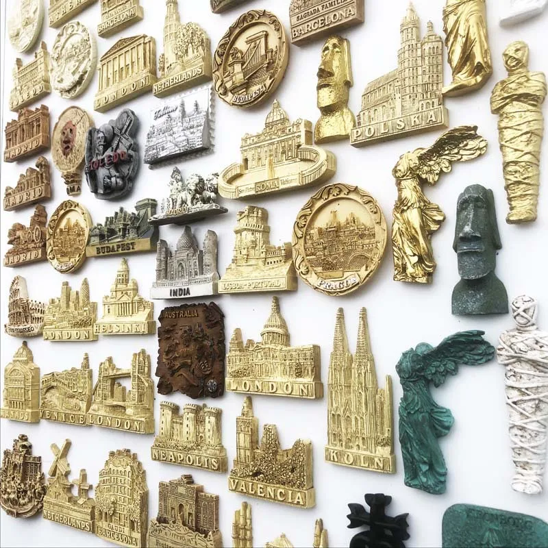 Prague Madrid Vatican Budapest Poland Netherlands Finland Fridge Magnets Tourist Souvenir Refrigerator Stickers Home Decoration