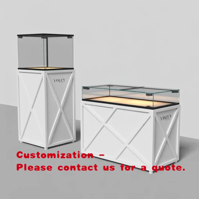 custom.Customized Front Counter Display Stands Luxury Jewelry Kiosk Display Showcase Retail Store