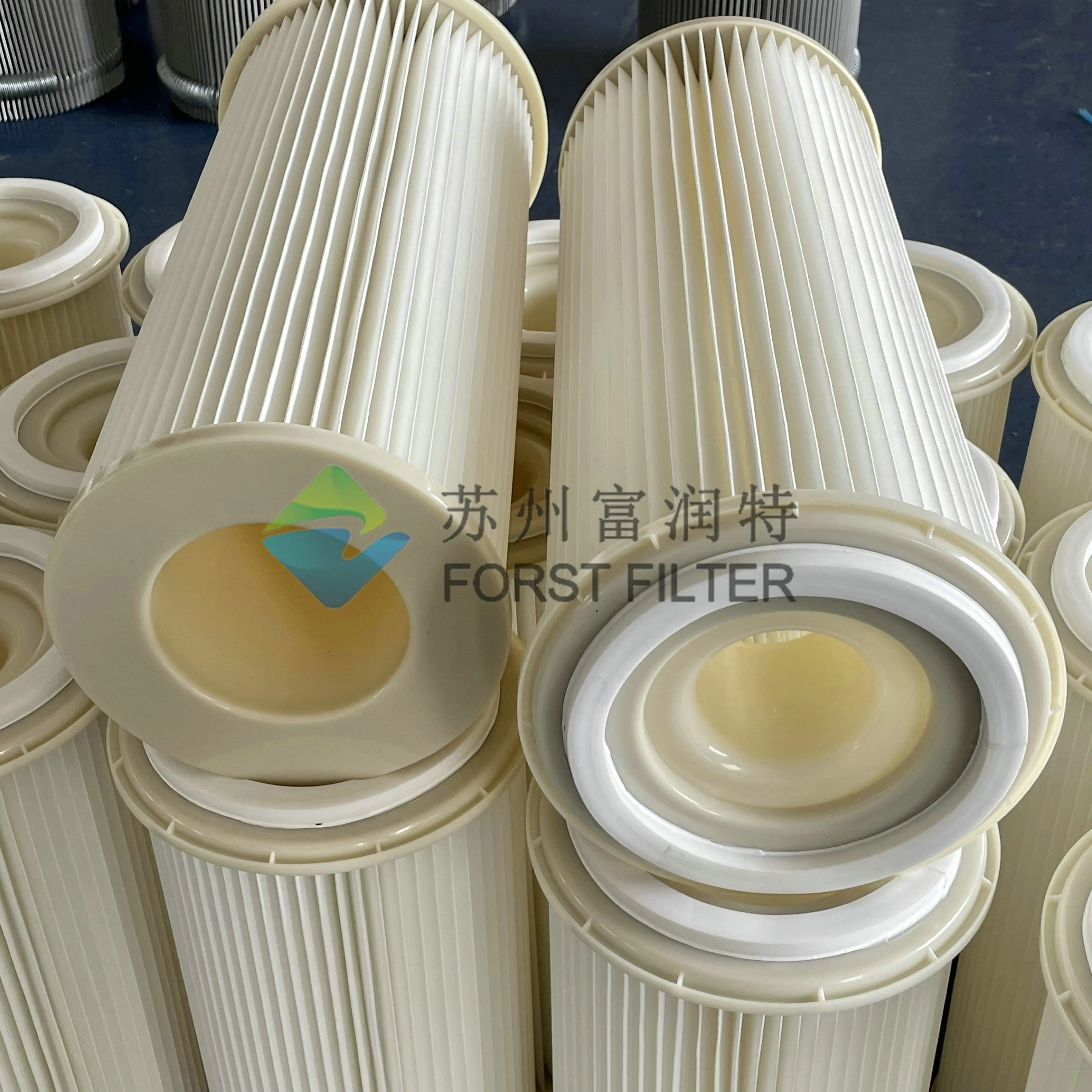 Manufacturer Powder Coating Pleated Filter Cartridge Dust Removal PTFE Polyester Industrial Air Intake Filter for Dust Collector