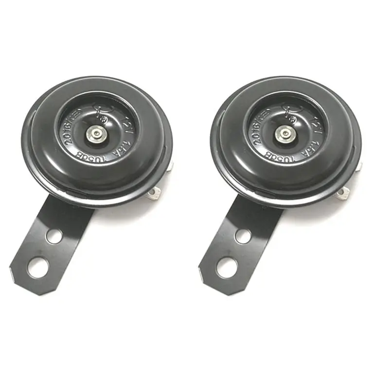 M49K-Signal Speaker 12V 1.5A 105Db Motorcycle Electric Horn Universal Waterproof Round Loud Horn Speakers 2PCS