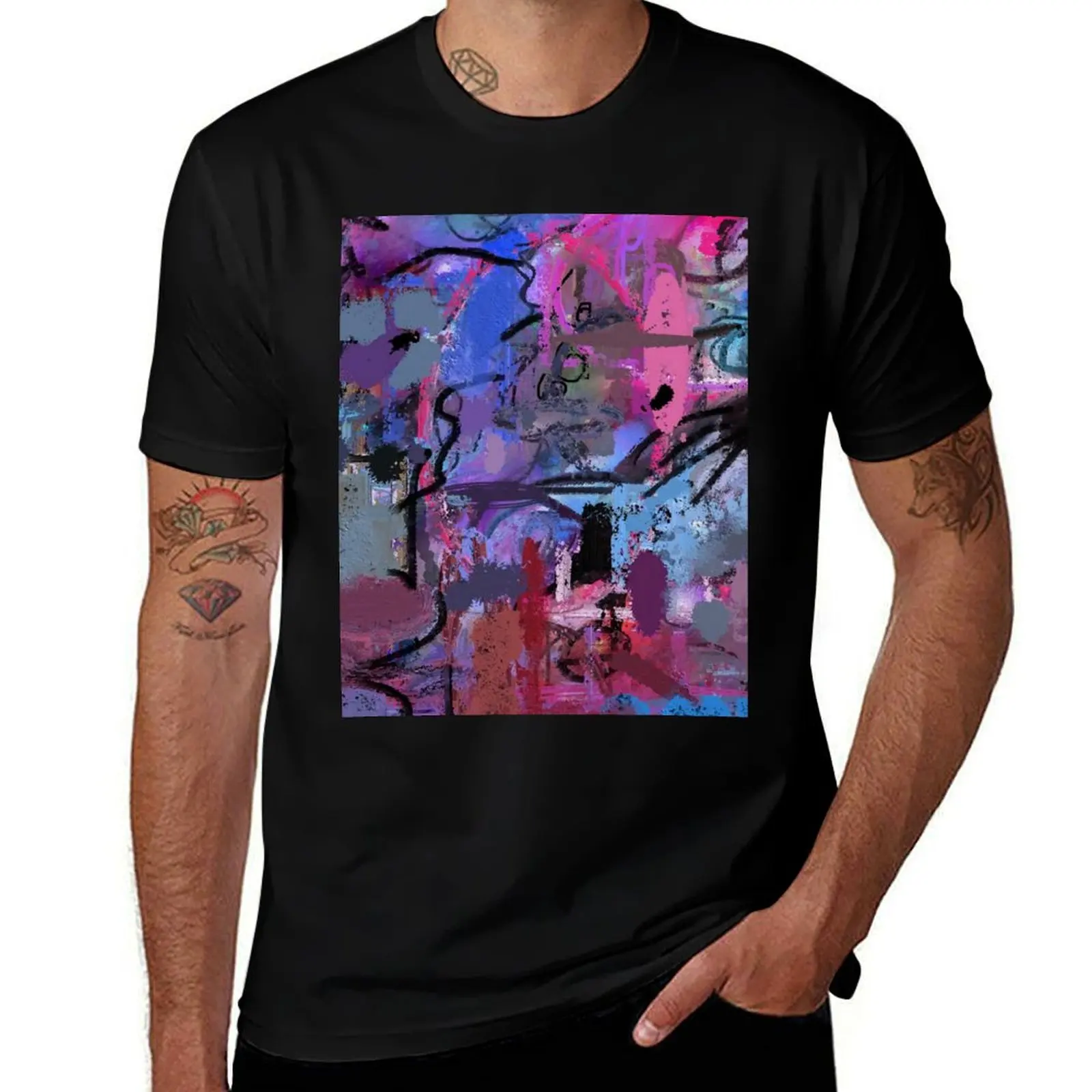 Jazz Music abstract art T-Shirt Work Casual Loose Fit T-Shirt