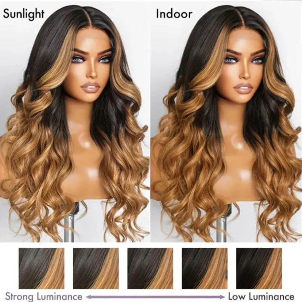 Soft Body Wave Highlight Brown Preplucked Glueless 30inch  5x5 Silk Base Jewish Human Hair Wig Baby Hair HD Lace European Hair