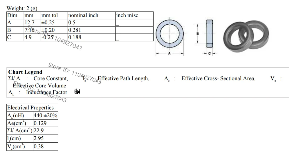 American RF ferrite magnetic ring is suitable for Fair-Rite FT50-43 single-hole magnetic core, large quantity BOM discount