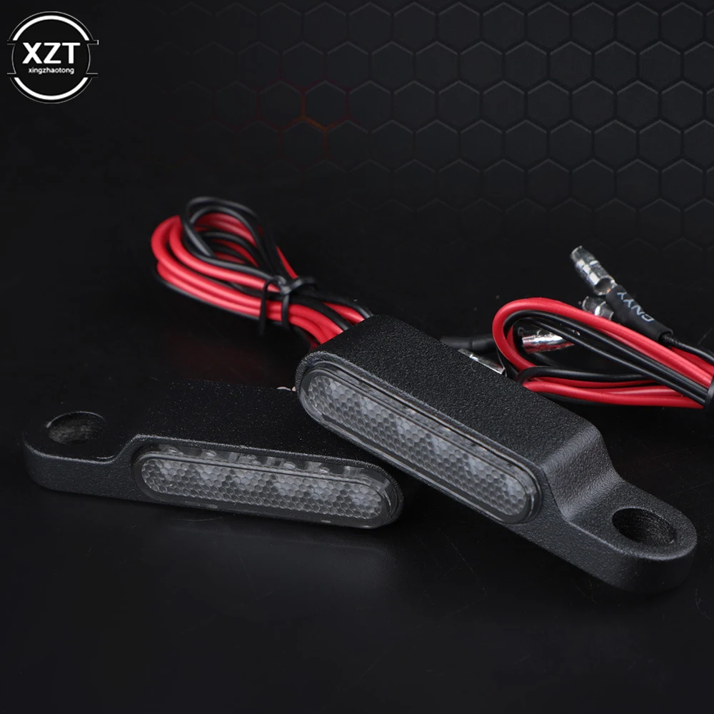 2pcs 6 leds Motorcycle Indicators Mini LED 12V Flowing Water Turn Signal Light flasher Amber signal lamp Blinker Moto Accessory