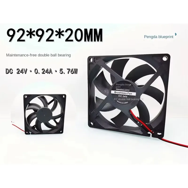 pa Pengda Blueprint 9220 9020 Dual Ball Bearings 24V Variable Frequency Power Supply Chassis 9CM Variable Frequency Cooling Fan