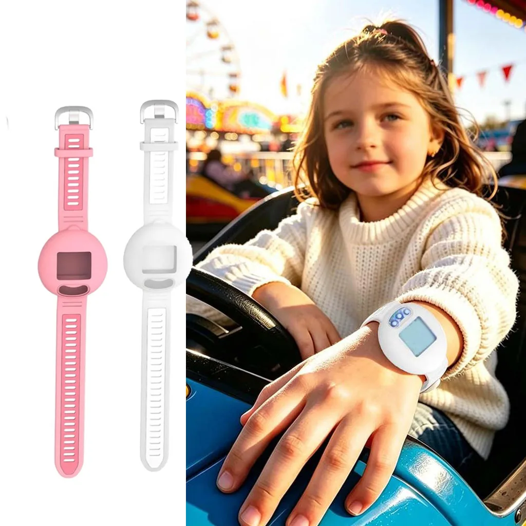 Soft Silicone Protective Case for Tamagotchi Connection Virtual Pet, Shockproof Cover with Watch Band Strap, Full Coverage Skin