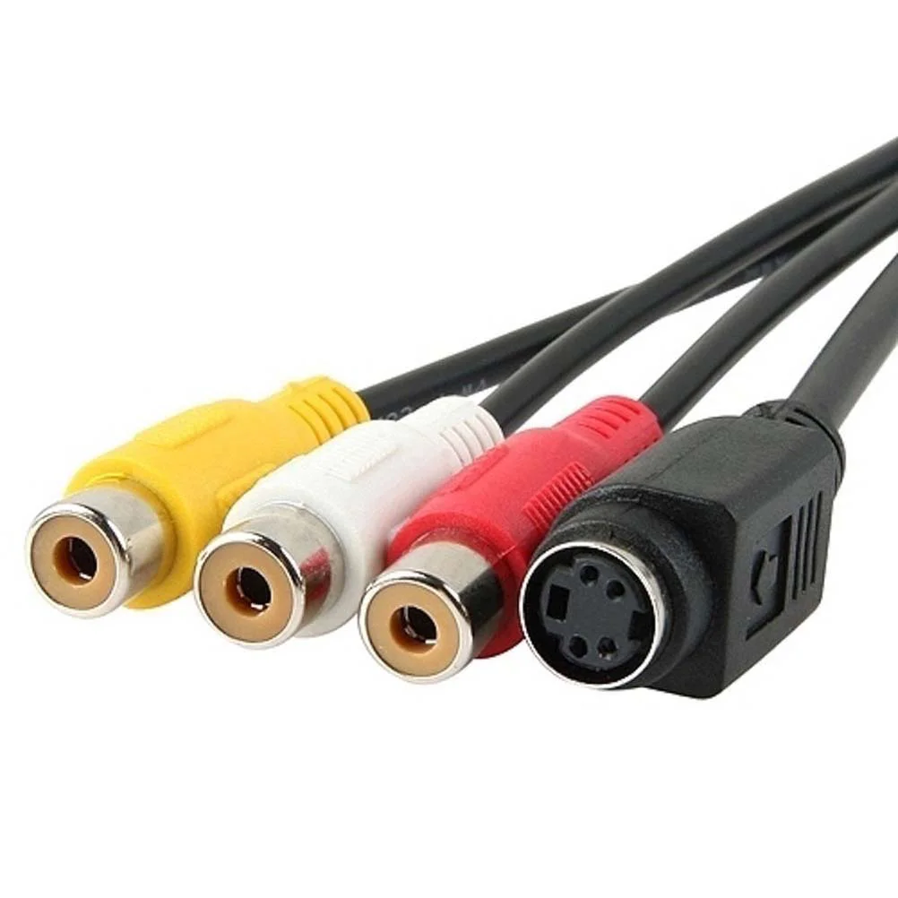 Praktyczny Adapter przydatny VGA SVGA do S-Video RCA AV Adapter konwerter kabel