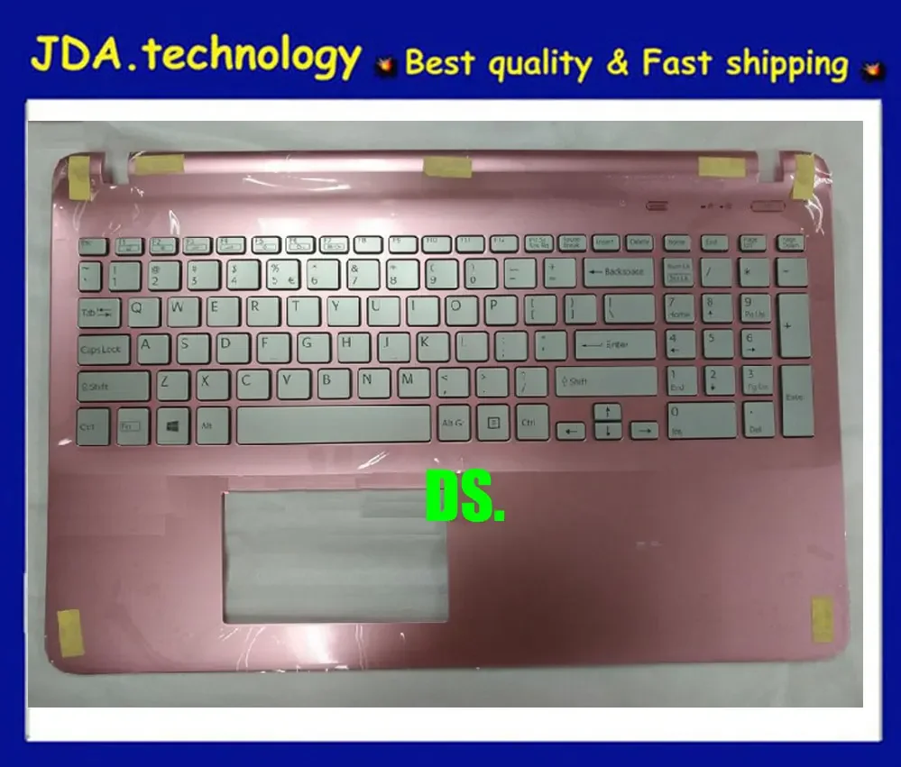 New/Orig palmrest topcase for sony vaio svf15 svf152 svf1521 svf151svf153 svf1541 svf15e US keyboard upper cover Pink