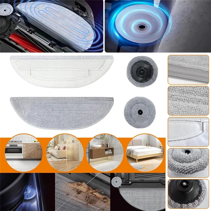 AT28-piezas de repuesto para Roborock S8 Maxv Ultra /S8 Max Ultra aspiradora Cepillo Lateral principal filtro Hepa paño de mopa bolsa de polvo