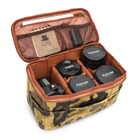 Waterproof Photography Retro Batik Canvas Leather Carrying Handbags Bag Men Camera Travel Carry Case For Canon Nikon Sony