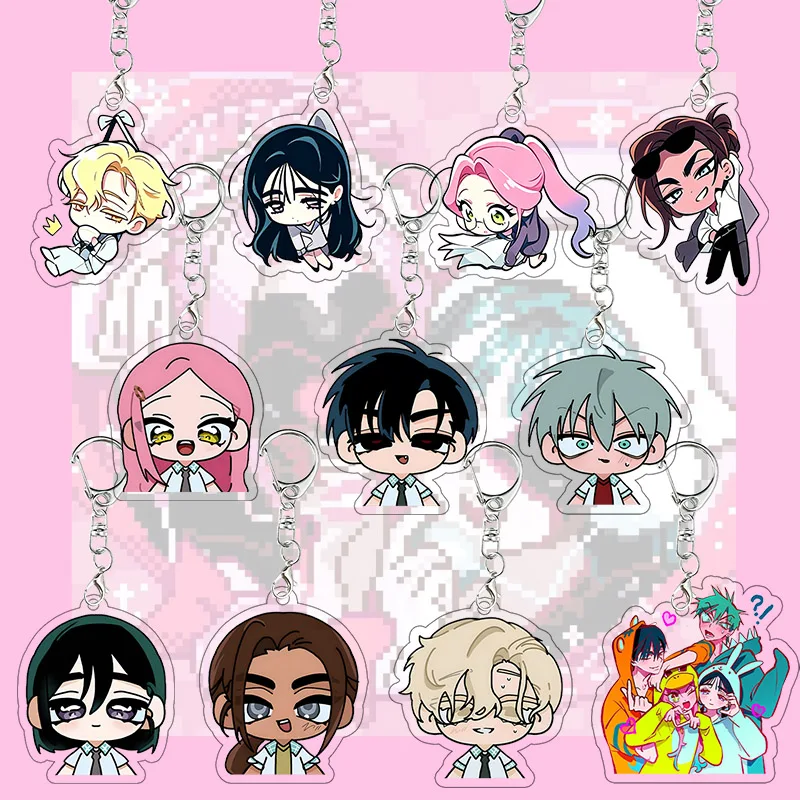 Creativity Alien Stage Acrylic Keychain Till Sua Mizi Ivan Kawaii Hanging Ornaments Cp Couple Set Backpack Pendant Birthday Gift