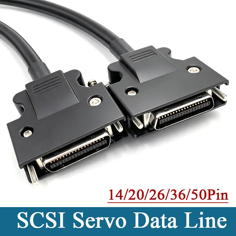 1-5M SCSI CN Servo Data Cable 14/20/26/36/50Pin Motor IO Signal Control Wire Double Shielding Drive Extension Cord for Scanner