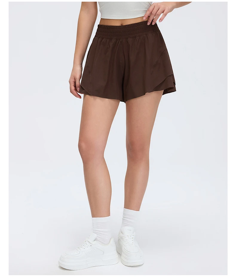 Damen Outdoor-Laufshorts Sommer High-Waist Yoga-Shorts 2-in-1 Gym-Shorts Sportbekleidung Schnelltrocknende Trainingskleidung für Frauen – Detail 14