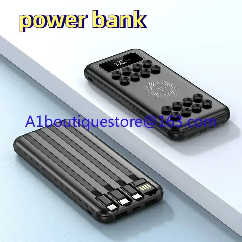 

Self-contained cable Magnetic chuck Wireless charging 20000mAh Power bank Large capacity fast charging Mobile phone universal