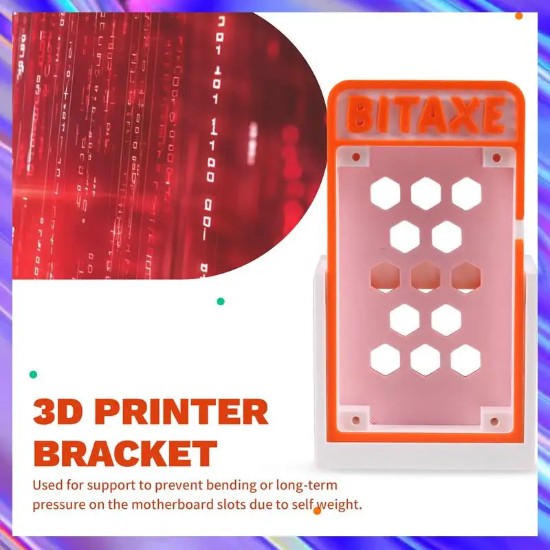 

Подставка для 3D-принтера для Bitaxe Gamma 601, кронштейн для майнера Bitaxe Gamma 601, оранжевый + белый