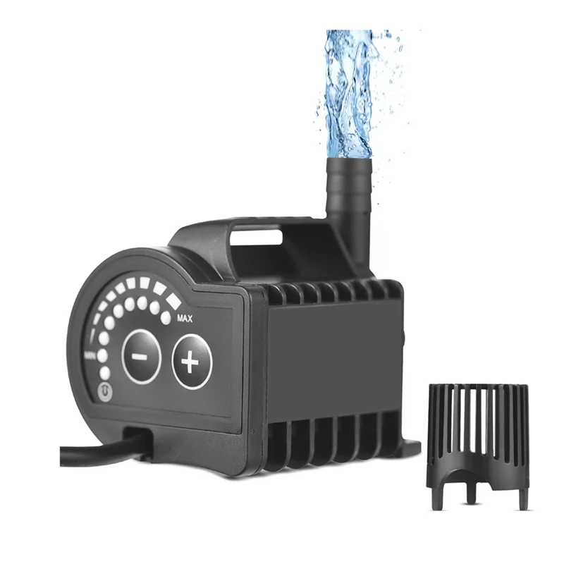 5V Submersible Water Pump 0-600L/H Small Fountain Pump 8 Levels Adjustable with 0-7.2ft Lift USB Charging for Pool-DTB1