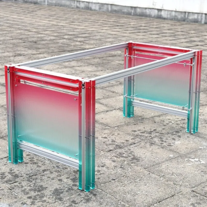 Aluminum profile acrylic table legs custom-made colorful acrylic aluminum profile table feet desk legs desk dining table custom-