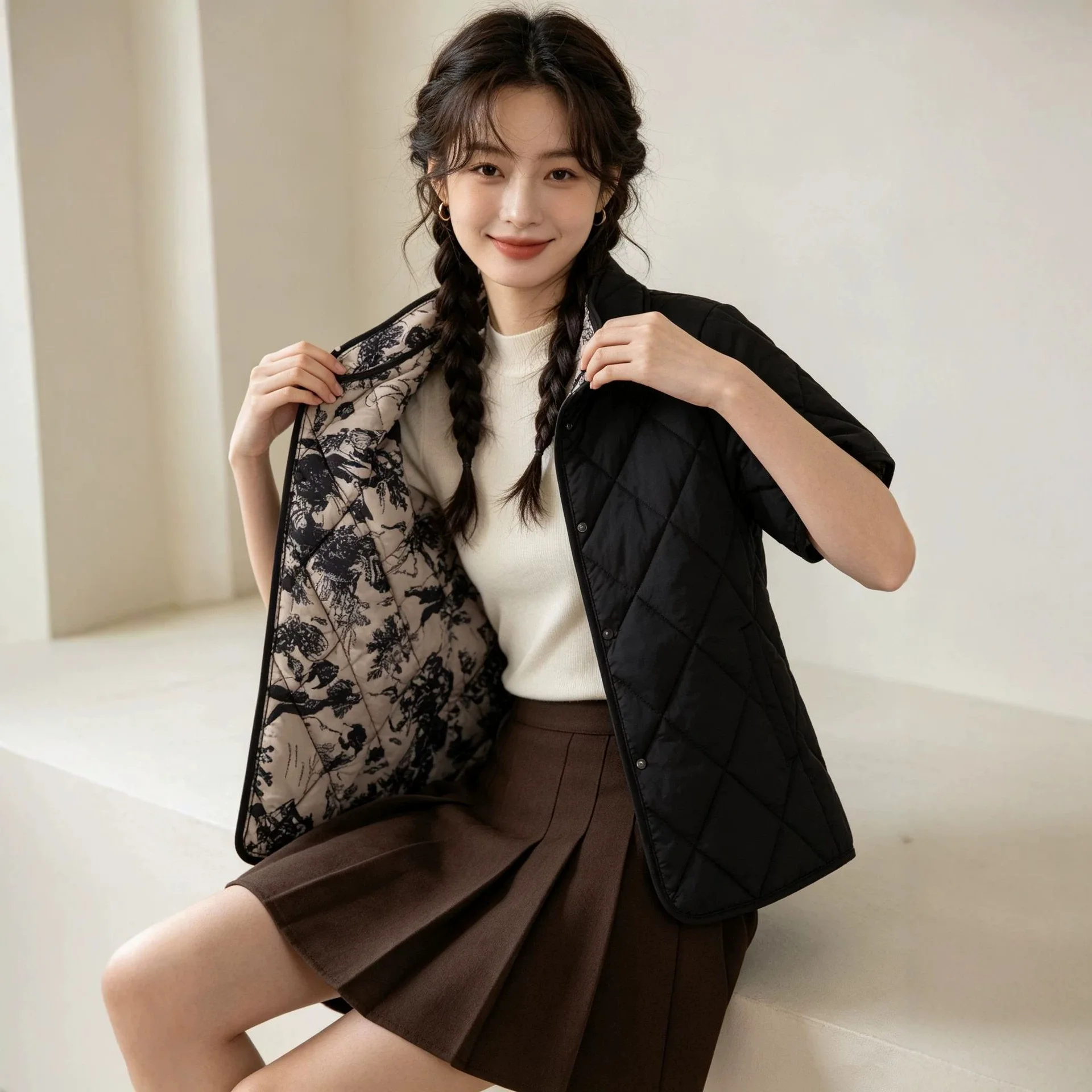 Parkas Women Coats Jackets Stand Collar Short Sleeve Thick Warm Y2k Streetwear Elegant Jacket Work Coat Autumn Winter 2026