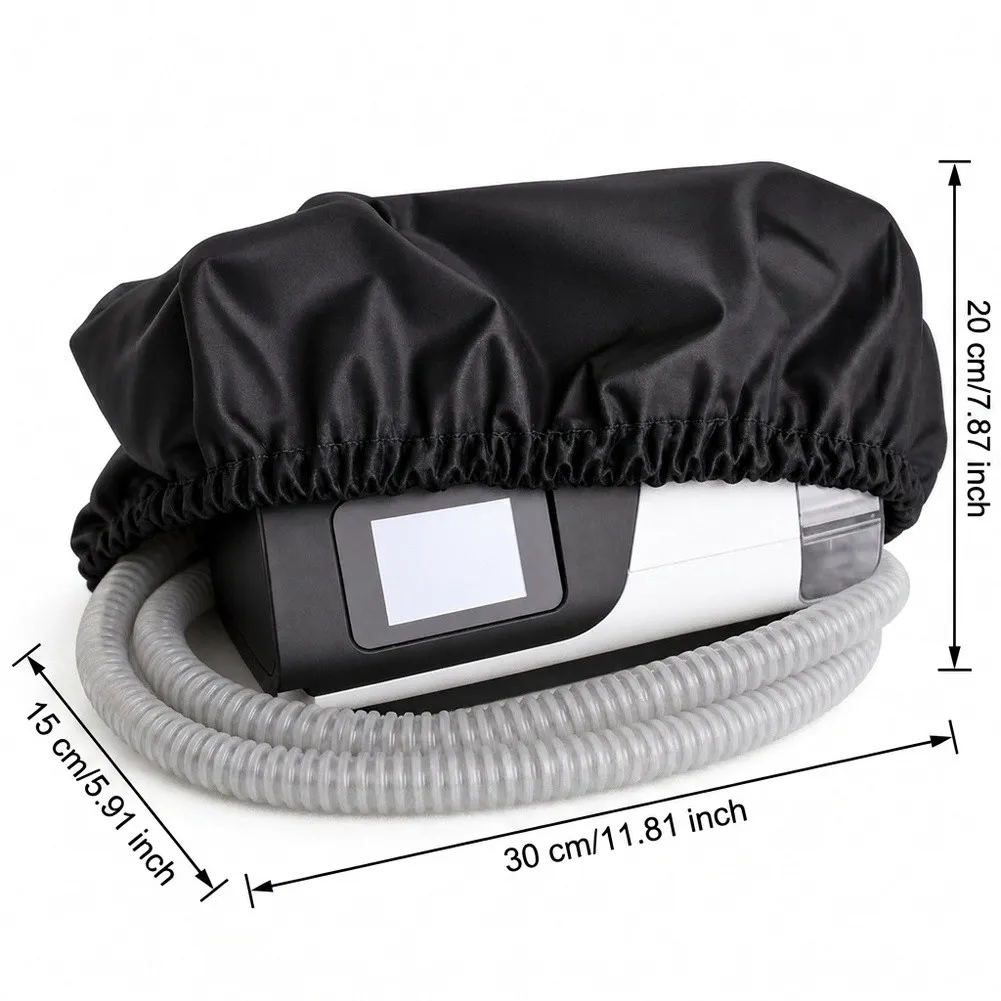 Black Elastic Dust Cover For Breathing Machine Sleep Therapy Unit Protector Storage Case Home Bedroom Equipment Maintenance Tool