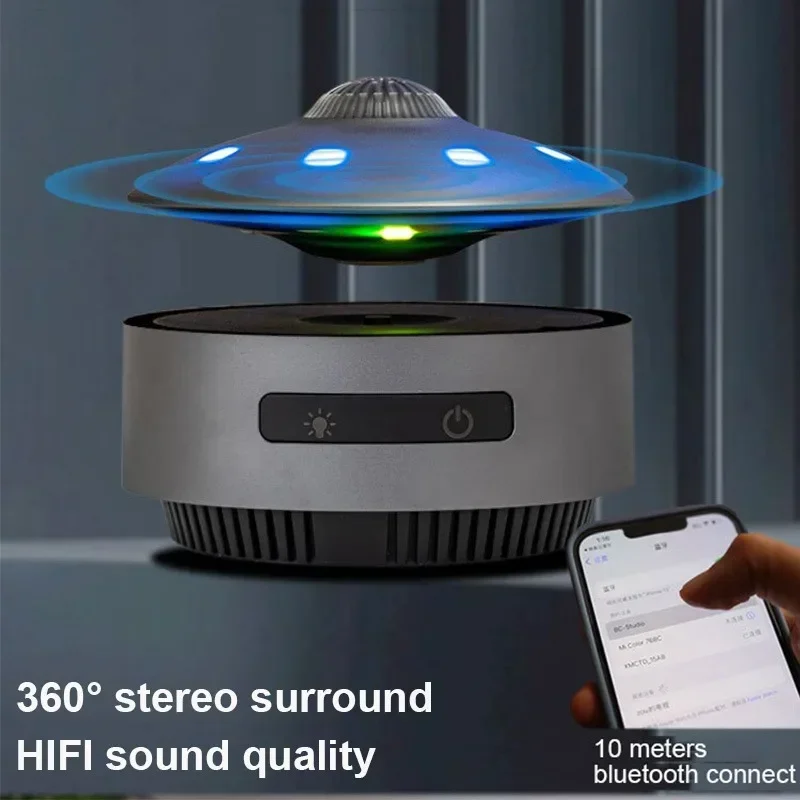 Magnetic levitation Bluetooth speaker can automatically lift and suspend HIFI surround sound home desktop technology ornaments