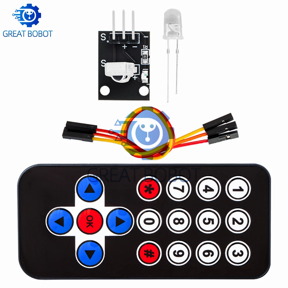 BS 1Set Infrared Remote Control Module Kit - Wireless IR Receiver HX1838! Ideal for Arduino & Raspberry Pi DIY Projects image 4