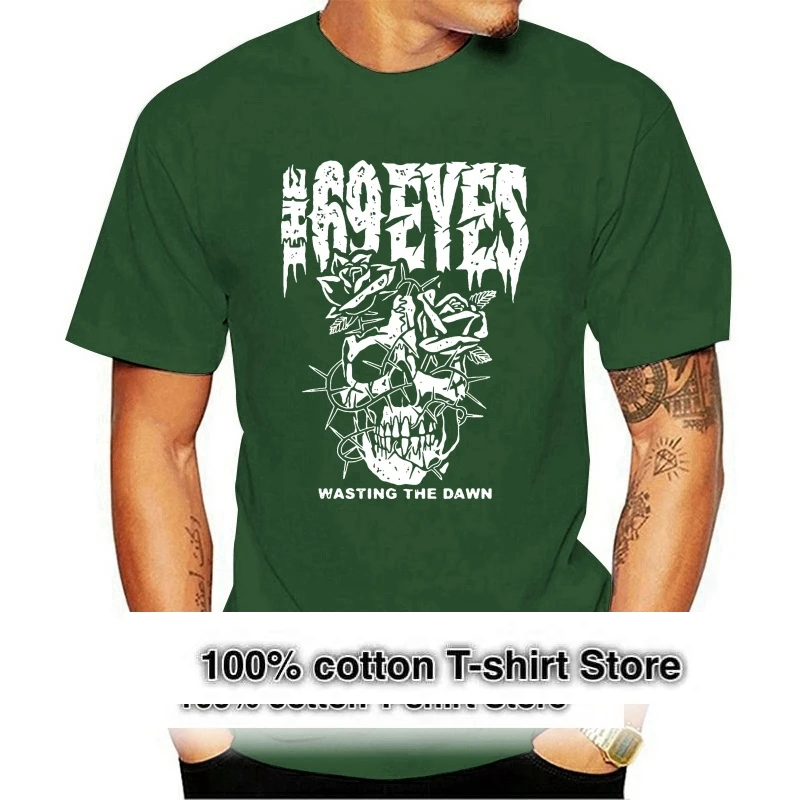 The 69 Eyes Rock Band Rose Skull Wasting The Dawn - T-shirt Tee