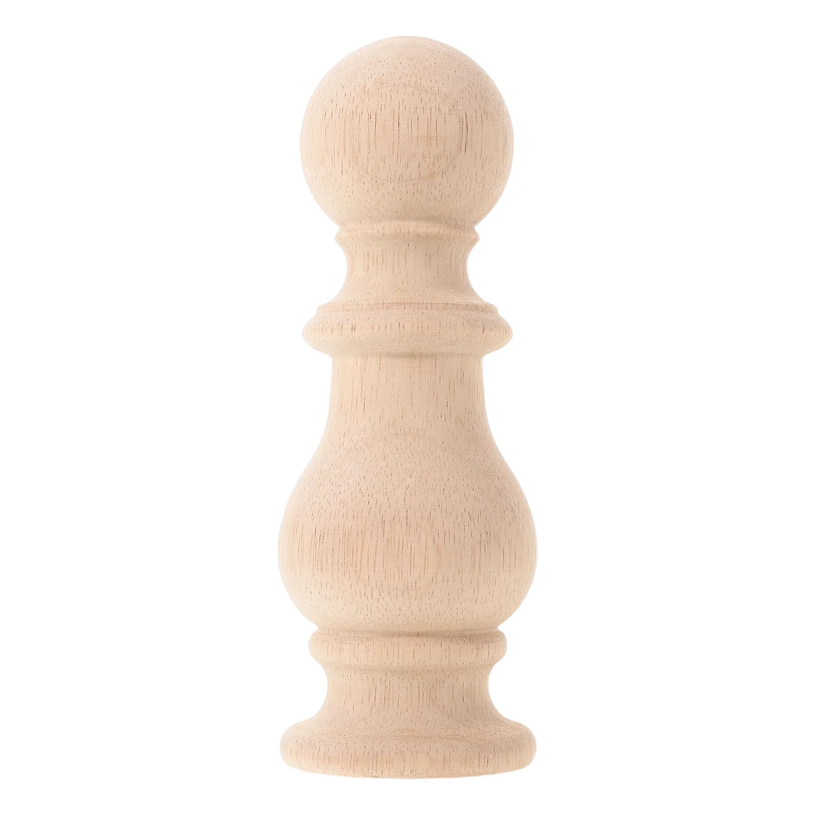 Unfinished Solid Wood Finials Natural Rustic Decorative Ball Pointed Toppers for Bed Posts Staircase Canopy Curtains DIY Craft