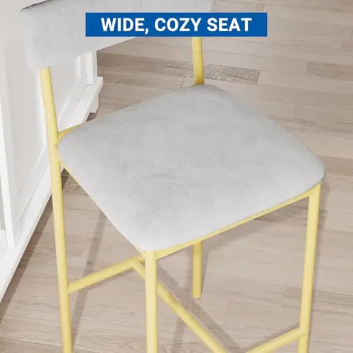 

Compact 3-Piece Counter Height Dining Set With 2 Padded Bar Stools, Ideal For Small Kitchens And Apartments